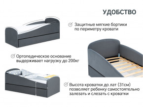 Кровать с ящиком Letmo графит (велюр) в Асбесте - asbest.magazinmebel.ru | фото - изображение 11