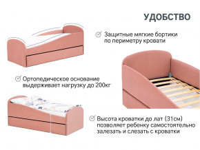 Кровать с ящиком Letmo пудровый (велюр) в Асбесте - asbest.magazinmebel.ru | фото - изображение 2
