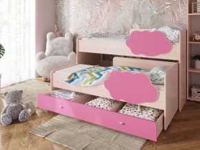Кровать Соник с ящиком млечный дуб-розовый в Асбесте - asbest.magazinmebel.ru | фото