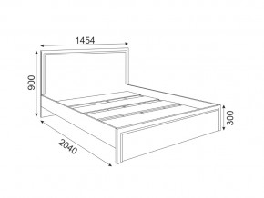 Кровать стандарт с настилом 1400 Беатрис модуль 16 Дуб млечный в Асбесте - asbest.magazinmebel.ru | фото - изображение 2