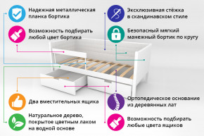 Кровать-тахта Svogen мягкая с ящиками и бортиком с фото графит/мишки в Асбесте - asbest.magazinmebel.ru | фото - изображение 2