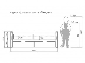 Кровать-тахта Svogen с ящиками и бортиком графит-белый в Асбесте - asbest.magazinmebel.ru | фото - изображение 3