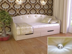 Кровать Юниор Тип 2 шимо светлый/белый перламутр 800х1600 в Асбесте - asbest.magazinmebel.ru | фото