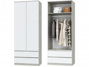 Шкаф для одежды 2х дверный с ящиками Лори дуб серый, белый в Асбесте - asbest.magazinmebel.ru | фото