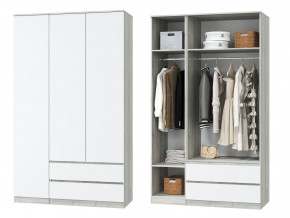 Шкаф для одежды трехдверный Лори дуб серый, белый в Асбесте - asbest.magazinmebel.ru | фото