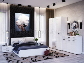 Спальня Нэнси New МДФ Белый глянец холодный, Белый в Асбесте - asbest.magazinmebel.ru | фото