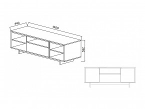 Тумба для ТВА Moderno-1400 Ф6 в Асбесте - asbest.magazinmebel.ru | фото - изображение 4