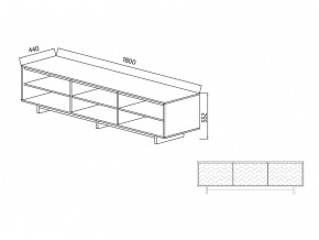 Тумба для ТВА Moderno-1800 Ф1 в Асбесте - asbest.magazinmebel.ru | фото - изображение 2