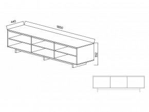 Тумба для ТВА Moderno-1800 Ф6 в Асбесте - asbest.magazinmebel.ru | фото - изображение 4