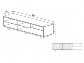 Тумба для ТВА Moderno-1800 В-1 Ф4 в Асбесте - asbest.magazinmebel.ru | фото - изображение 4