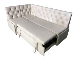 Угловой диван Призма со стяжками белый со спальным местом в Асбесте - asbest.magazinmebel.ru | фото - изображение 3